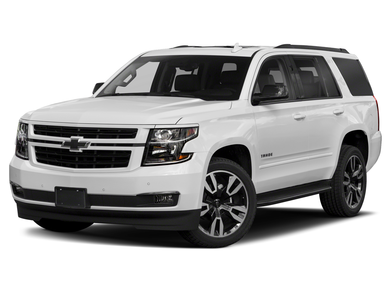 2019 Chevrolet Tahoe Premier in White — front three-quarter view