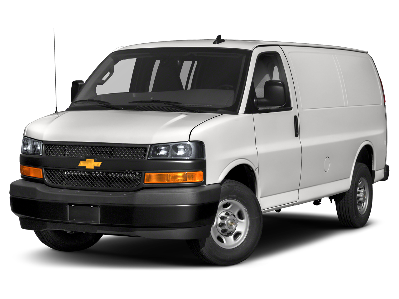 2019 Chevrolet Express Cargo 2500 Work Van in Summit White — front three-quarter view