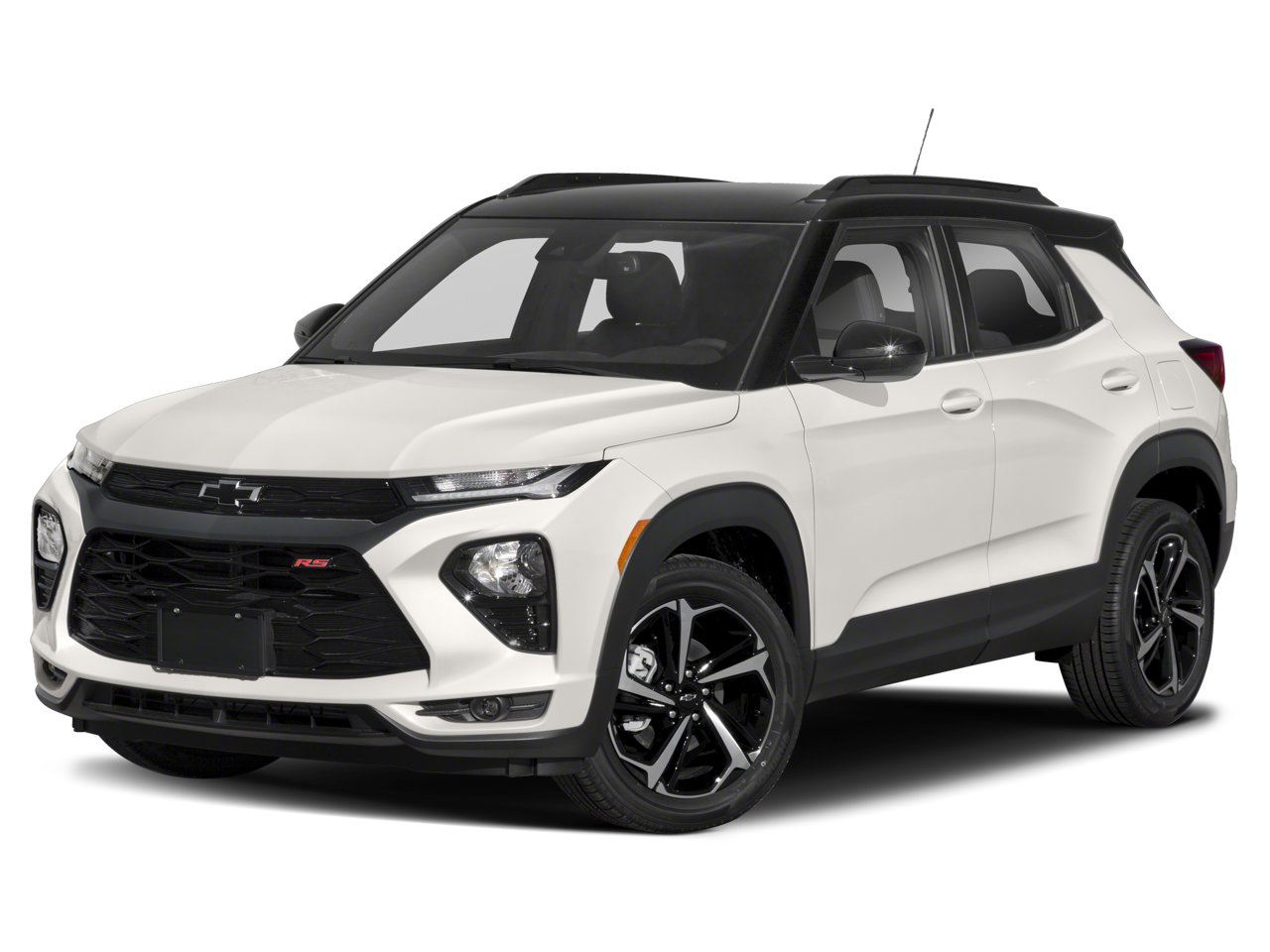 2021 Chevrolet Trailblazer RS in Mosaic Black Metallic — front three-quarter view