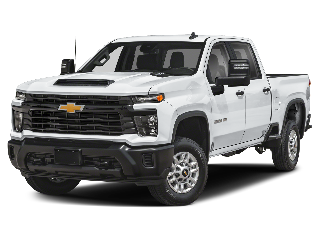 2024 Chevrolet Silverado 2500 HD LT in Summit White — front three-quarter view