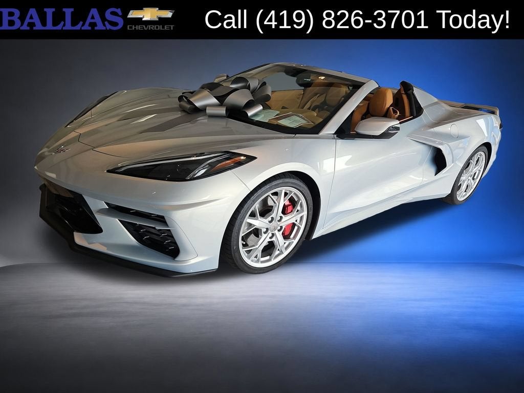 2021 Chevrolet Corvette Stingray 3LT in Silver Flare Metallic — front three-quarter view