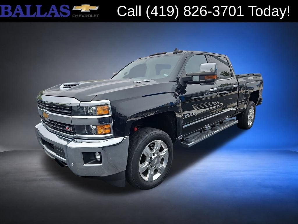 2017 Chevrolet Silverado 2500 HD LTZ in Black — front three-quarter view