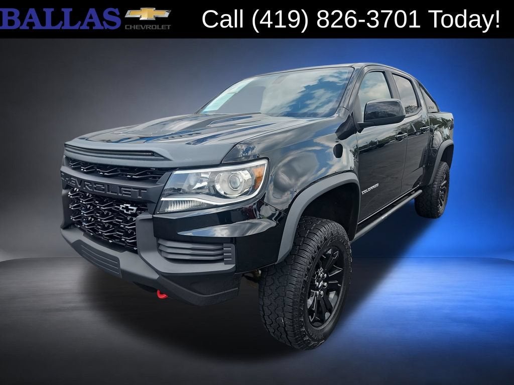 2021 Chevrolet Colorado 4WD ZR2 in Black — front three-quarter view