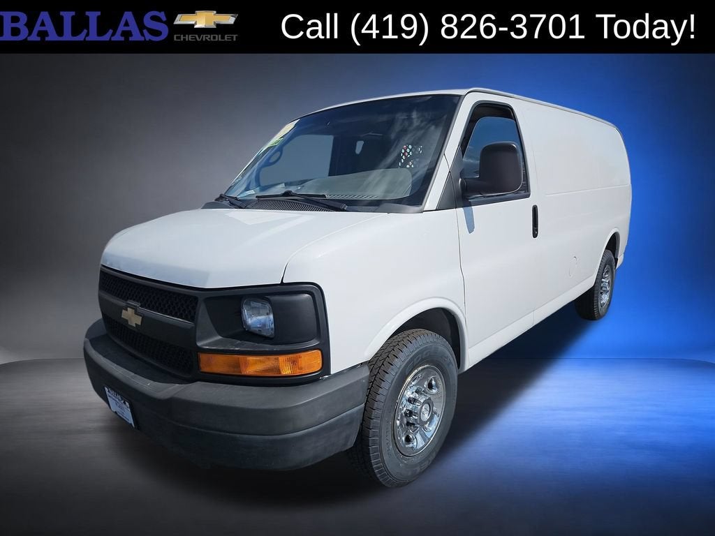 2014 Chevrolet Express Cargo 2500 Work Van in Summit White — front three-quarter view