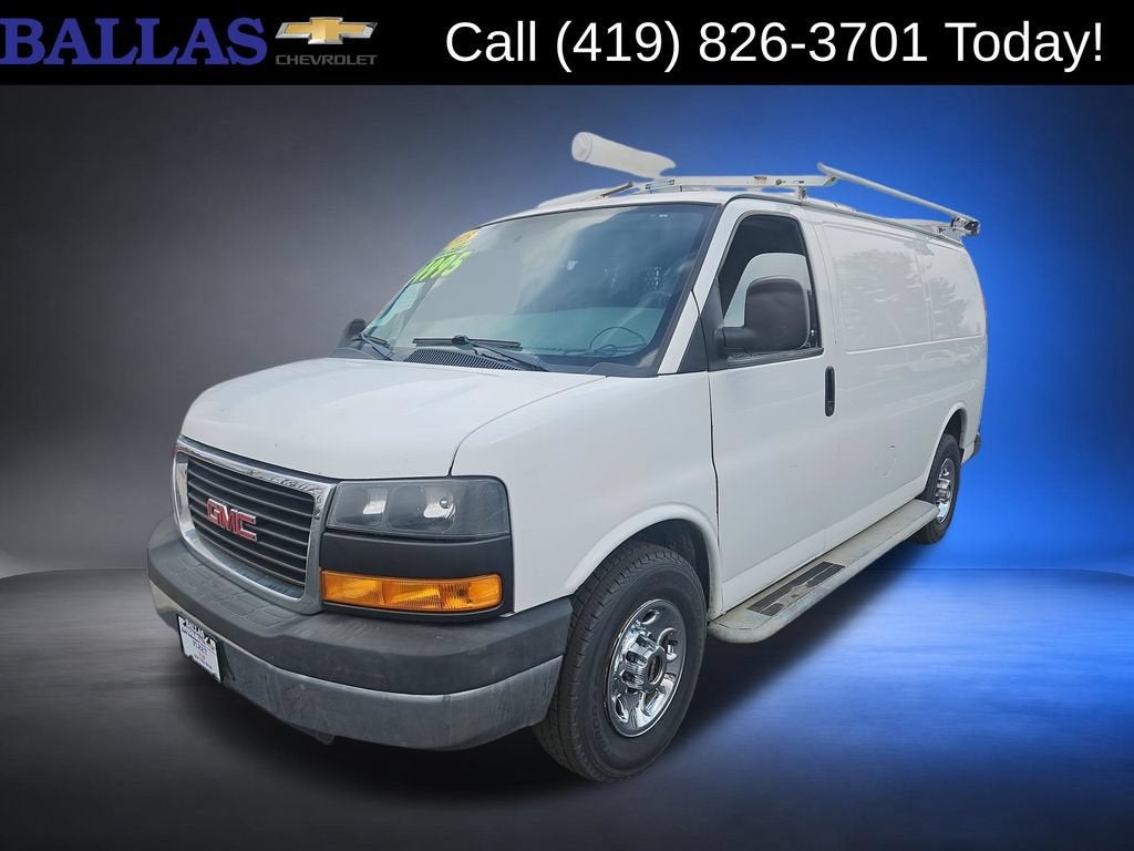 2015 GMC Savana Cargo 2500 Work Van in Summit White — front three-quarter view