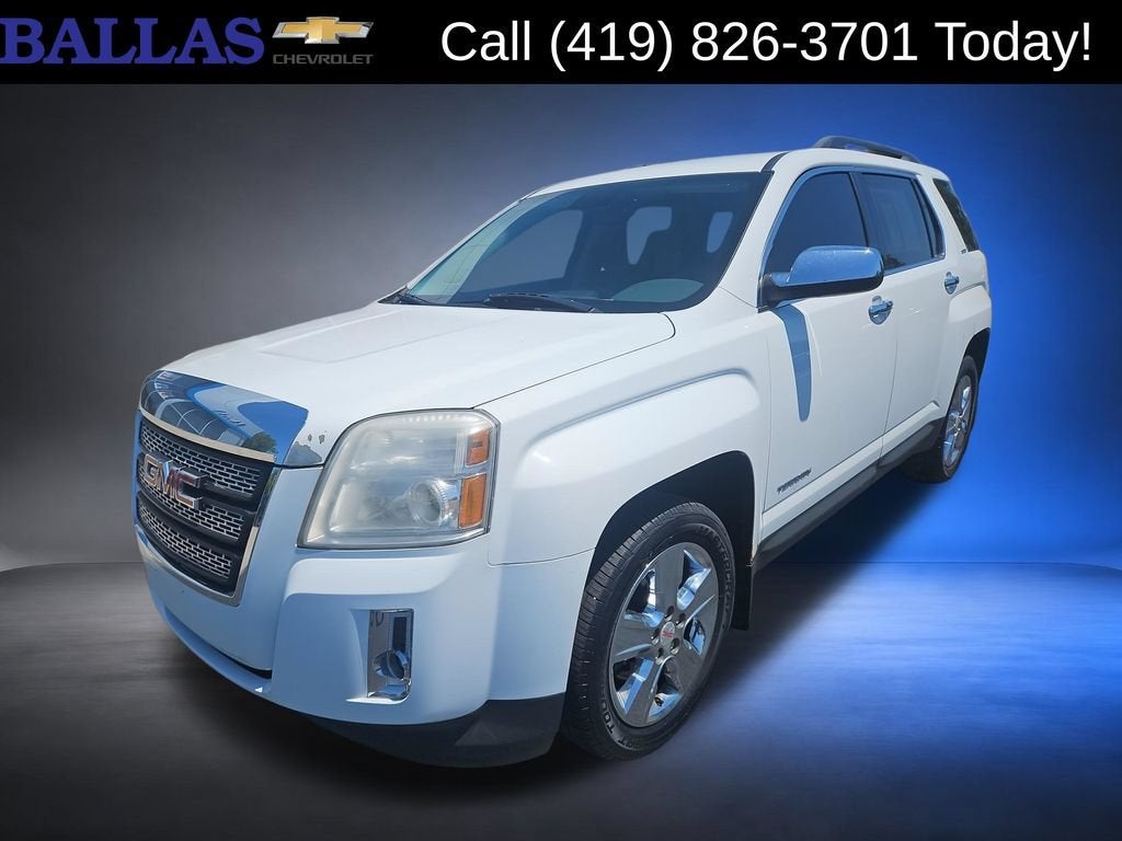 2014 GMC Terrain SLT in Summit White — front three-quarter view