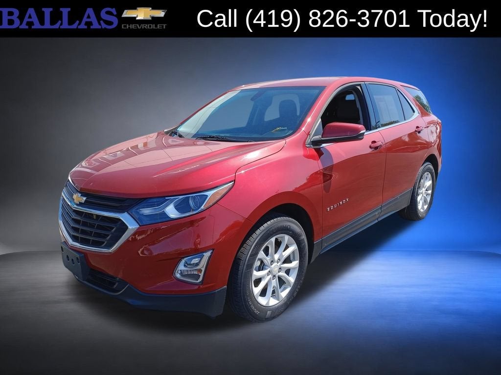 2019 Chevrolet Equinox LT in Cajun Red Tintcoat — front three-quarter view