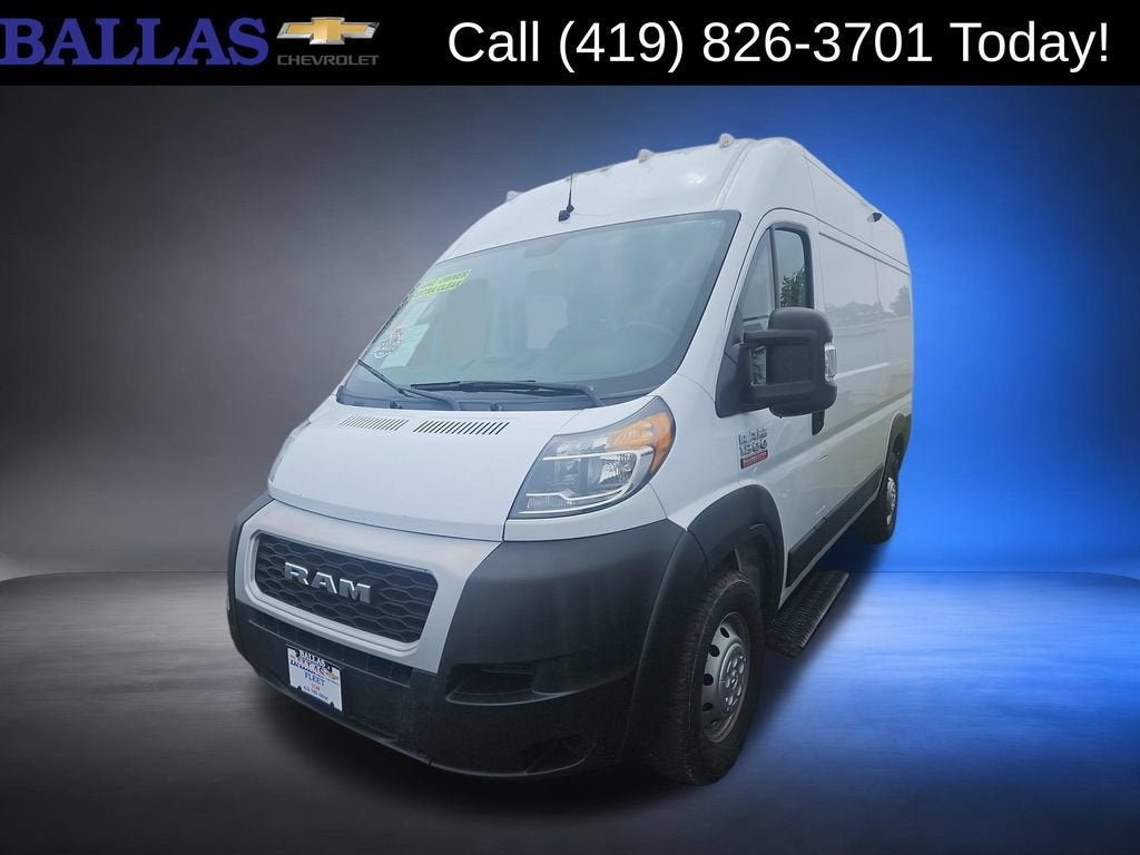 2021 RAM ProMaster Cargo Van NA in White — front three-quarter view