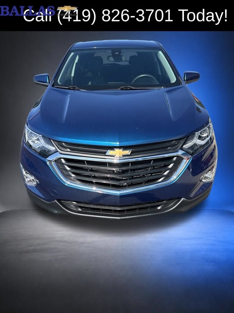2021 Chevrolet Equinox LT in Pacific Blue Metallic — front three-quarter view