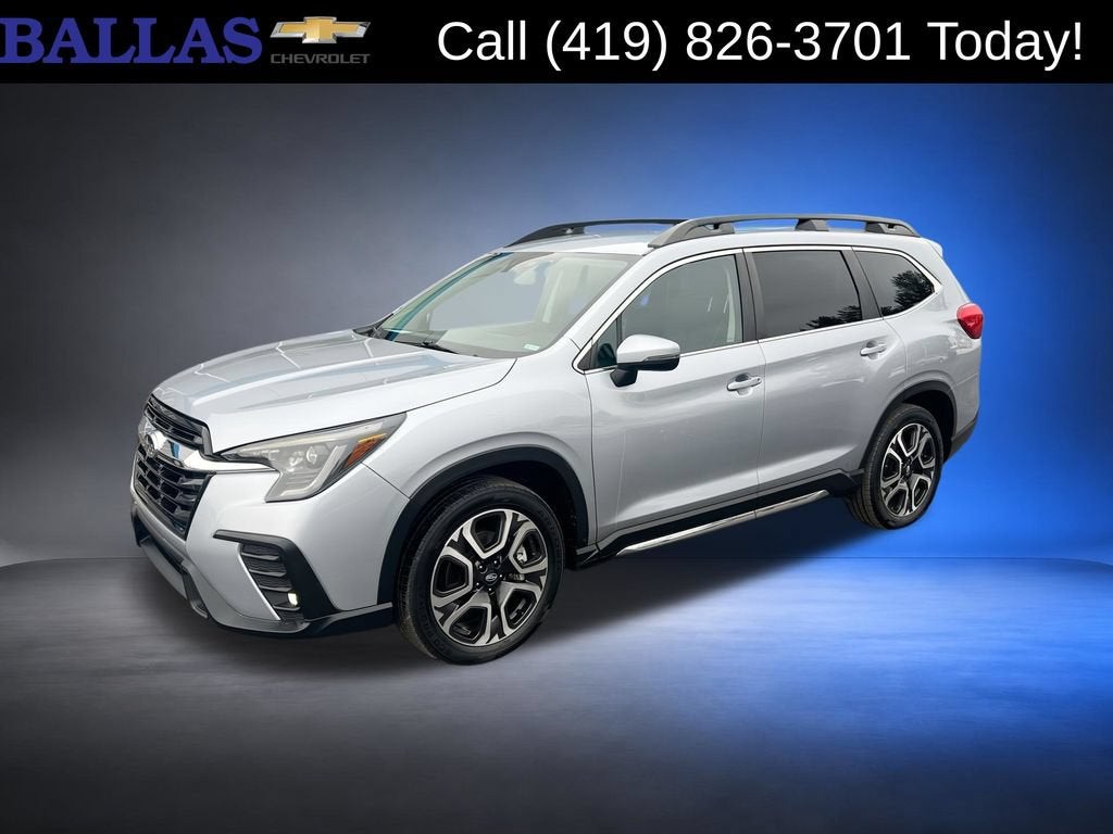 2023 Subaru Ascent Limited 7-Passenger in Silver — front three-quarter view