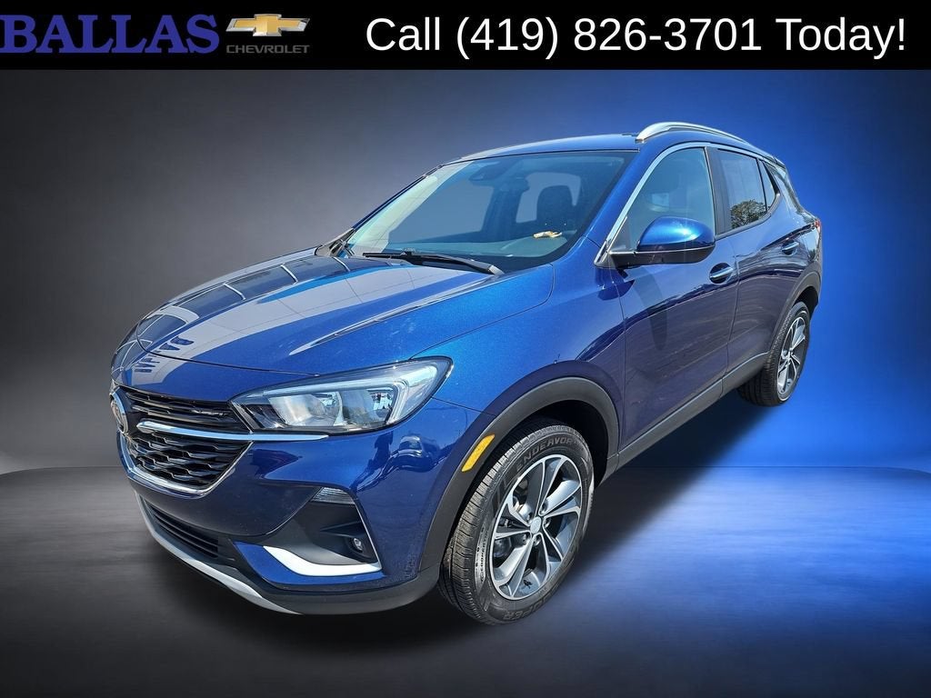 2023 Buick Encore GX Select in Sapphire Metallic — front three-quarter view