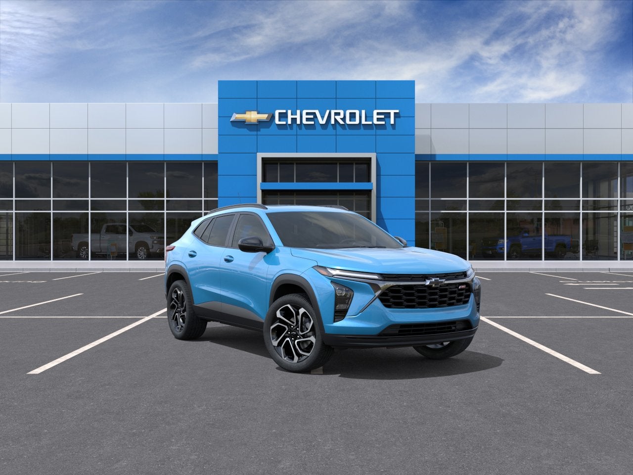 2026 Chevrolet Trax 2RS in Marina Blue Metallic — front three-quarter view
