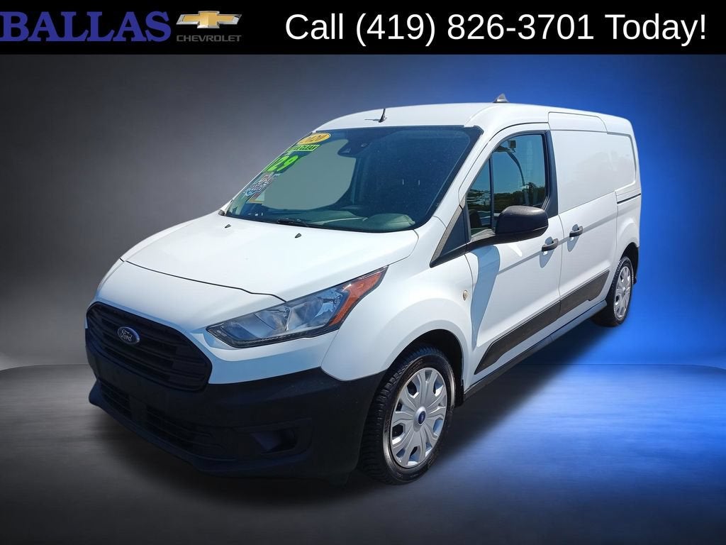 2020 Ford Transit Connect XL Cargo Van in White — front three-quarter view